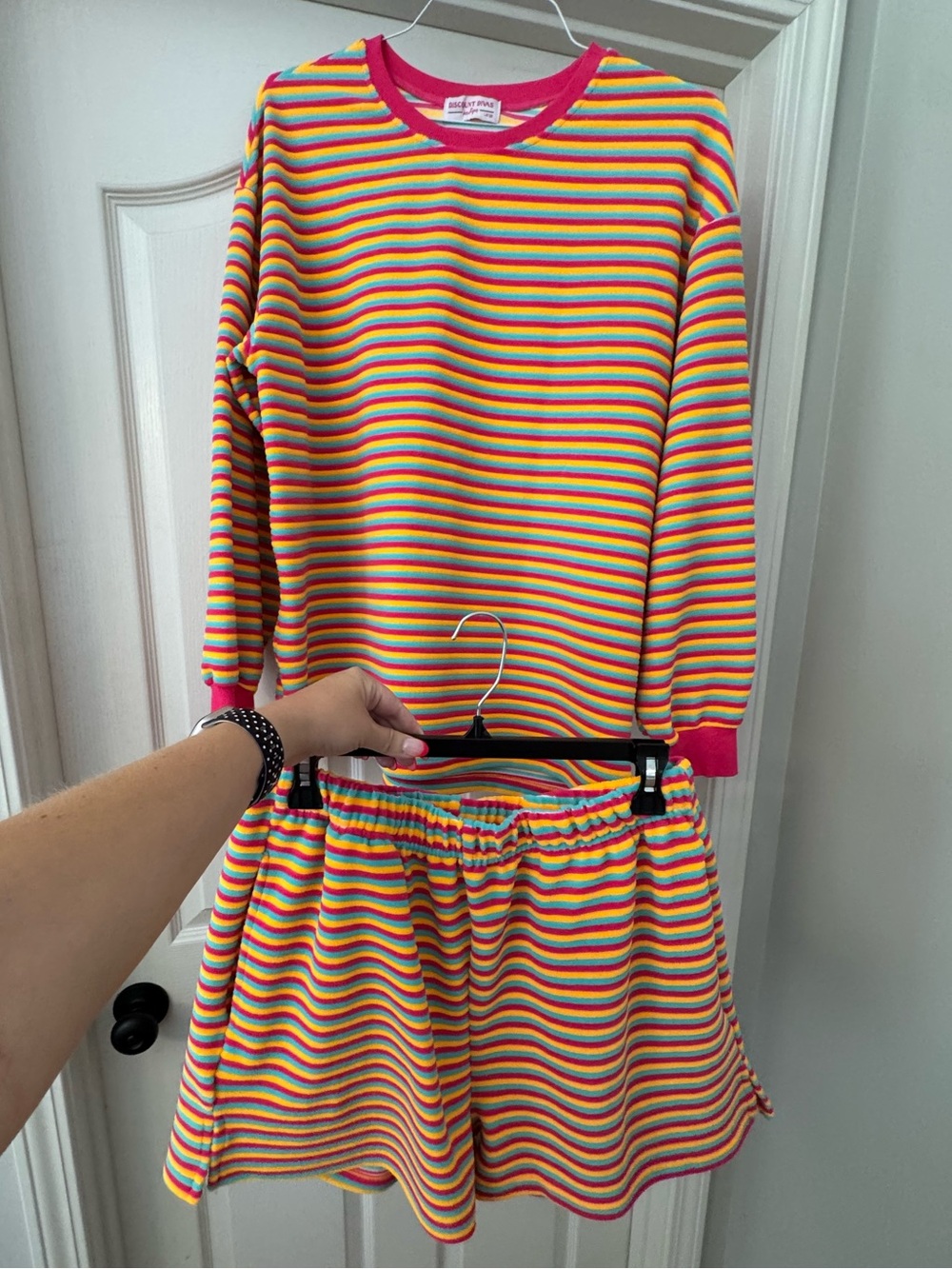Colorful Striped Two-Piece Set